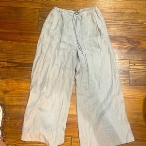 Grade and gather wide leg linen pants, worn maybe once, size small, super comfy